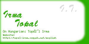 irma topal business card